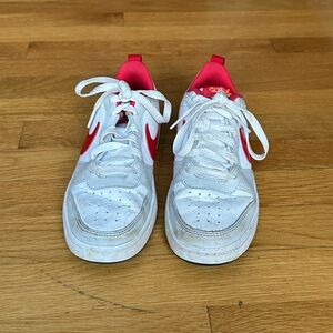 Nike Kids White and Red Sneakers